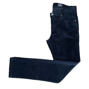 AG Adriano Goldschmied The Stilt Corduroy Cigarette Leg Pants Navy Blue 29R NWT